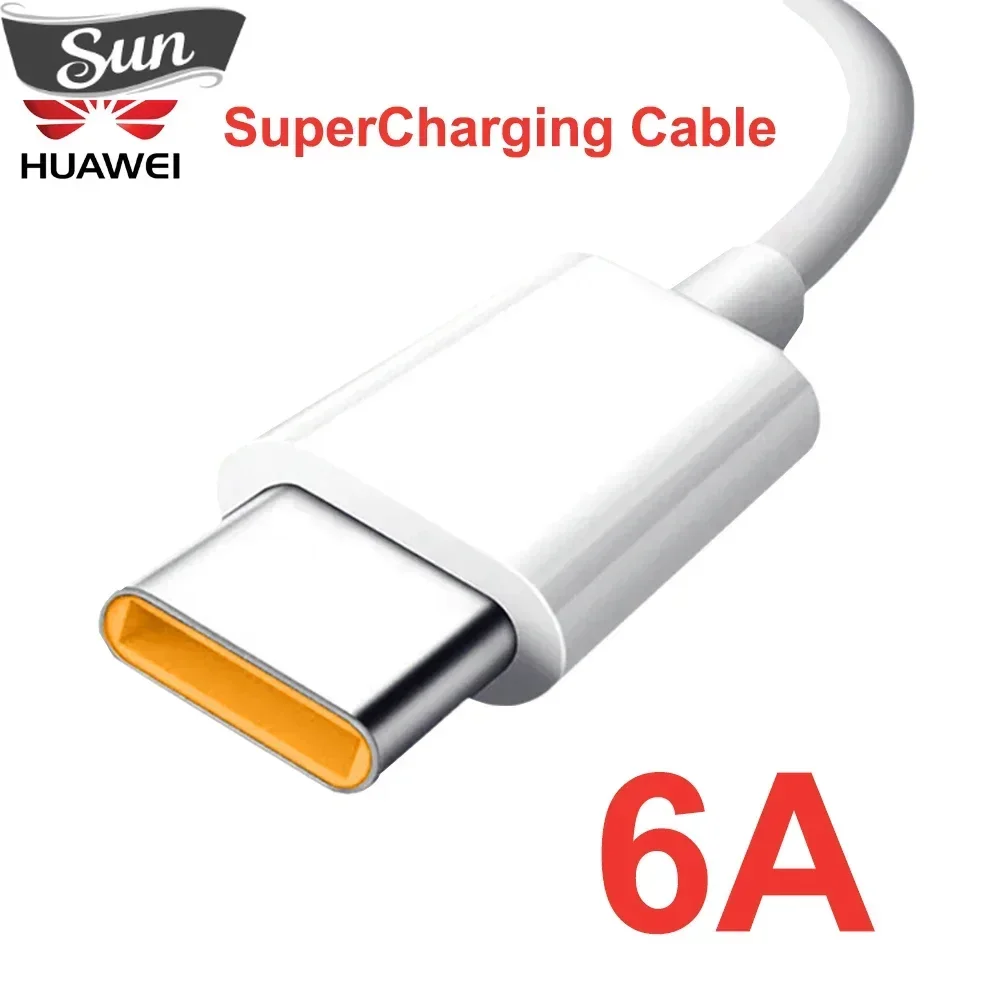 Оригинальное суперзарядное устройство Huawei Mate 60 6A 100 см 150 200 кабель USB Type-C для Nova 9 8 7