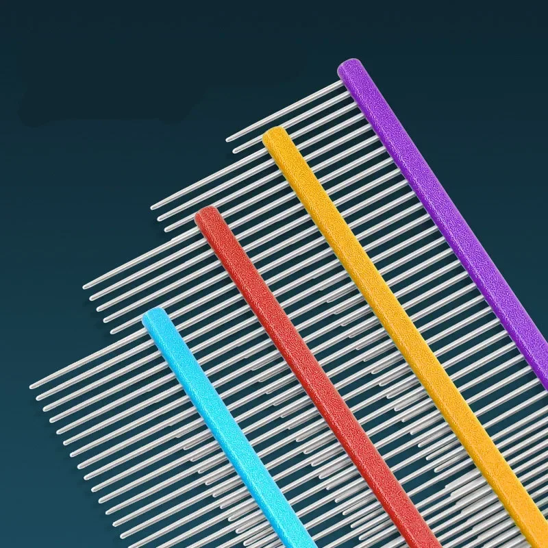 Легкая алюминиевая красота для собак прямая расческа открытия узла инструмент