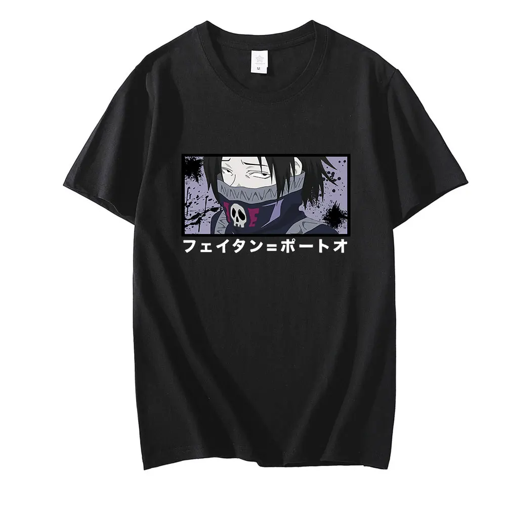 Футболка HXH FEITAN Мужская мягкий хлопок оверсайз комикс короткий рукав Hunter X
