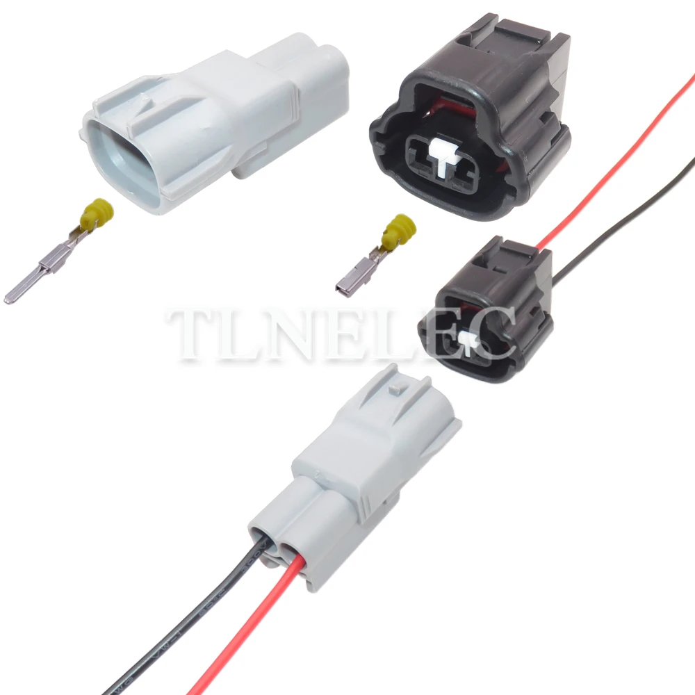 

2 Pin Way Automotive Solenoid Valve Sealed Socket with Wires Auto Wire Harness Connectors 90980-11162 7283-7526-30 7283-7526-40