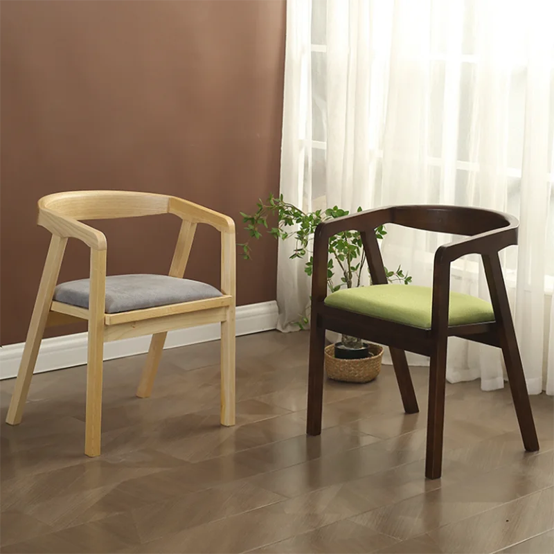 

Vintage Wood Dining Chairs Armrest Portable Hair Stylist Elbow Support Chairs Comfortable Adults Silla Plegable Indoor Supplies