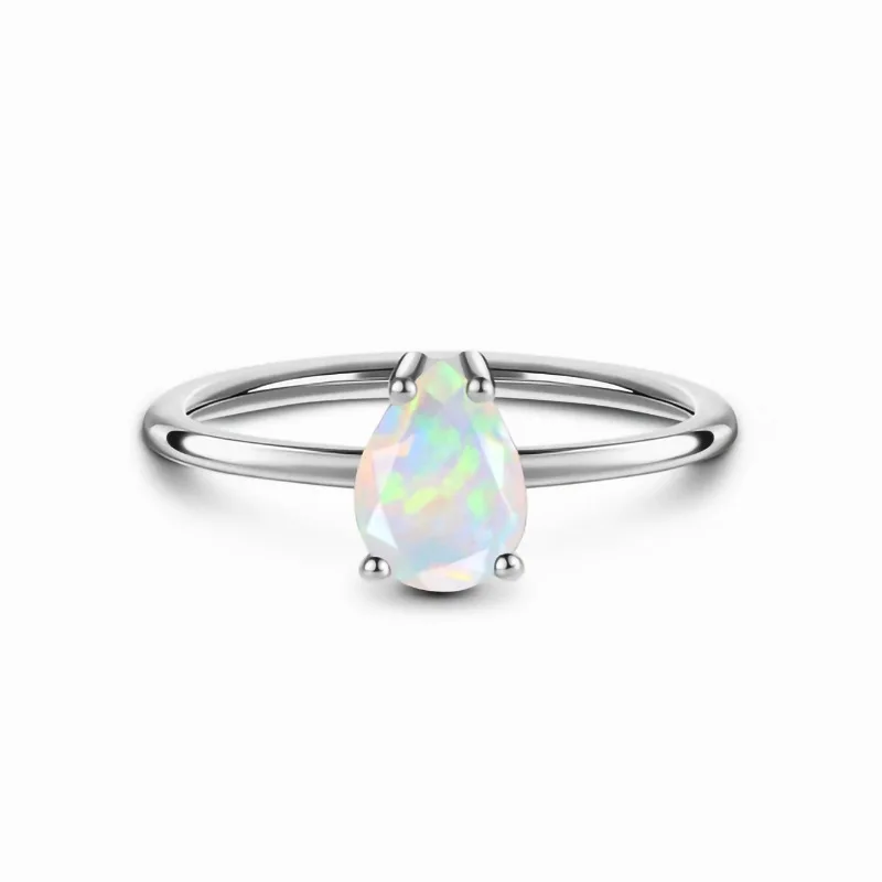 

ins Japan and South Korea S925 sterling silver opal ring niche design simple fashion trend light luxury exquisite jewelry