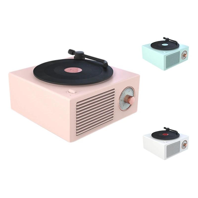 

Atomic Bluetooth Speakers Retro Audio Vinyl Record Player Desktop Mini Creative Multifunctional Speakers