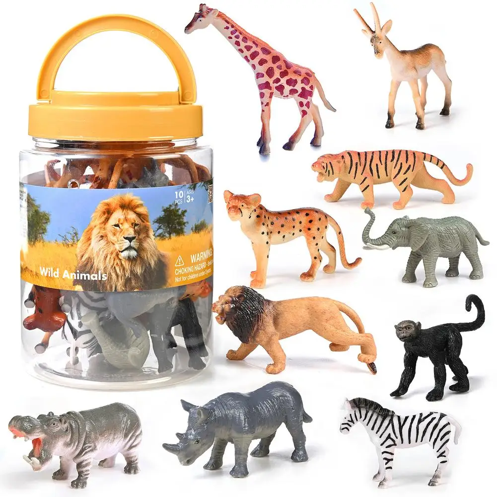 

10pcs Wild Animals Figures Toys Realistic Wild Zoo Animals Figurines Model Ornaments For Children Gifts
