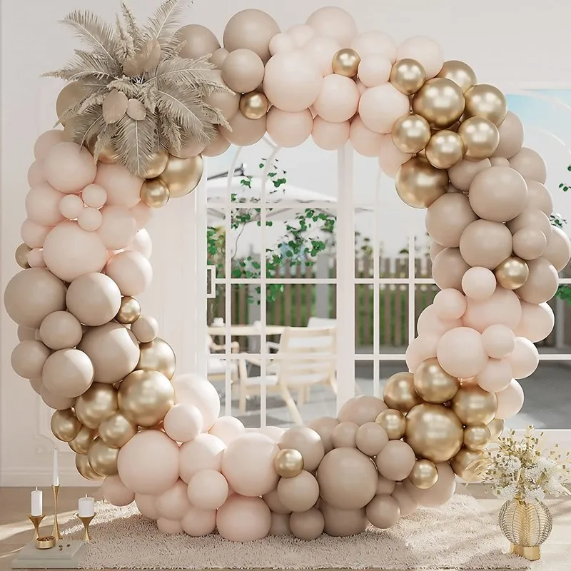 

Beige Balloons Doubled Apricot Ballon Garland Arch Kit For Wedding Engagement Baby Shower Birthday Boho Party Decoration Globos