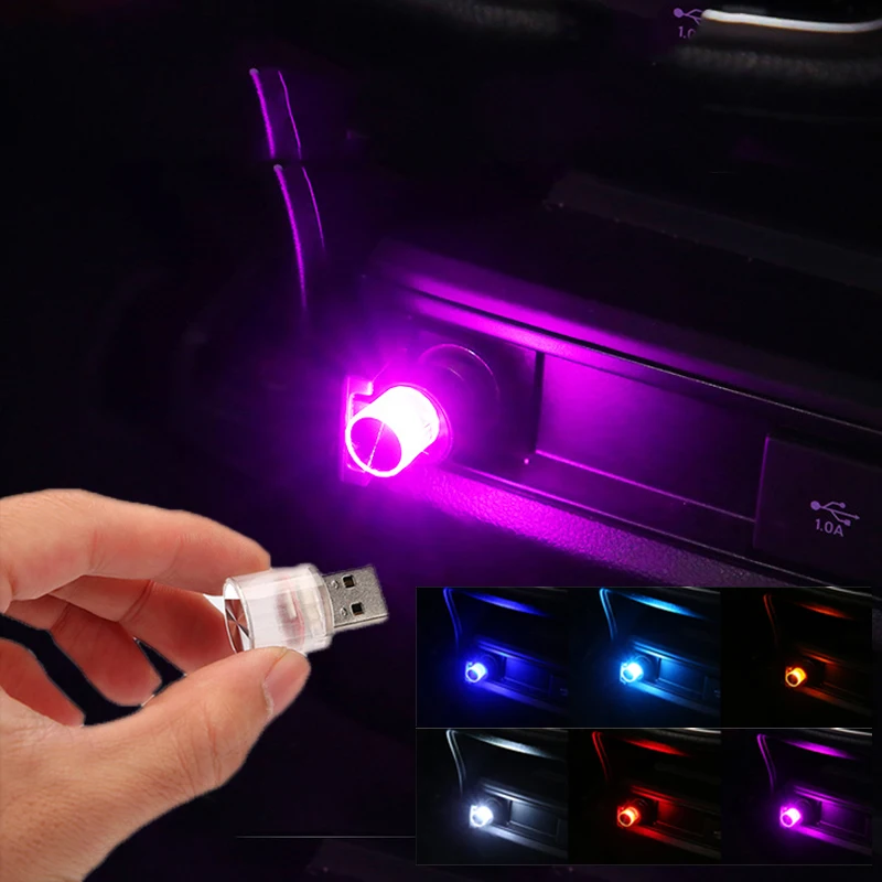 

Мини USB СВЕТОДИОДНЫЙ окружающий свет s декоративная лампа для вечерние мигающий Красочный Портативный Plug Play Автомобильный интерьер атмосферсветильник
