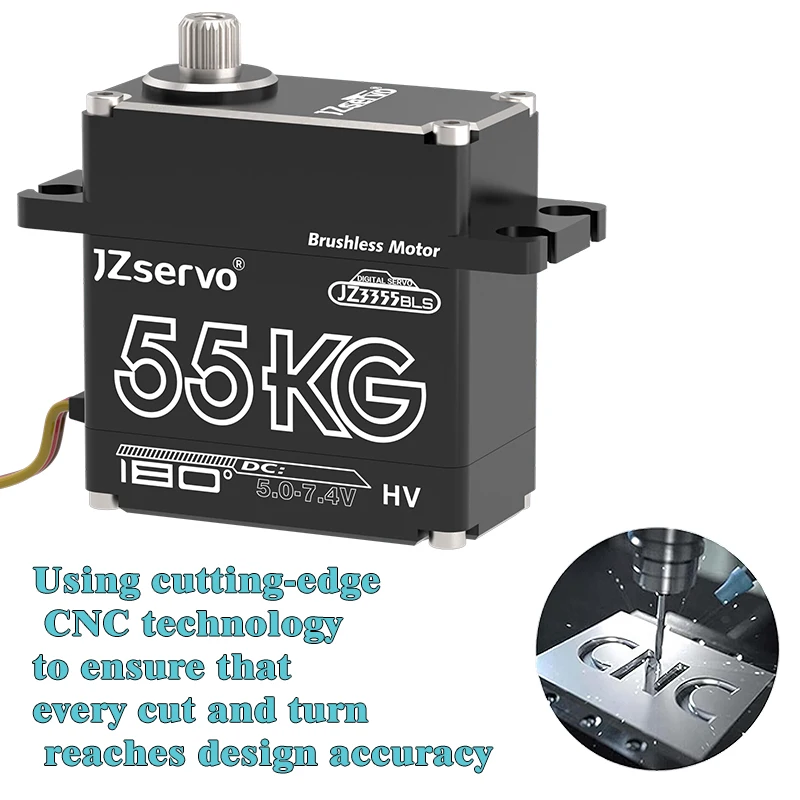 55 кг цифровой сервопривод бесщеточный двигатель полностью металлический корпус