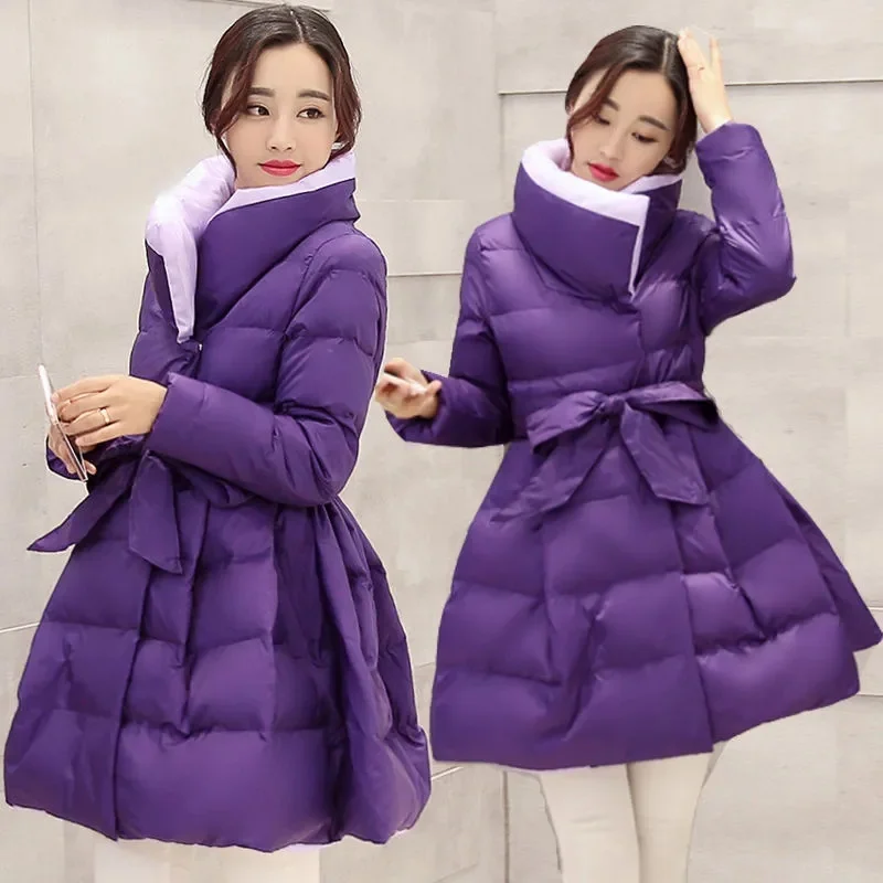 Women Jacket Parka Down Cotton Coat 2022 New Winter Jacket Slim Female Casual Long Warm Parkas Women's Outerwear Clothing