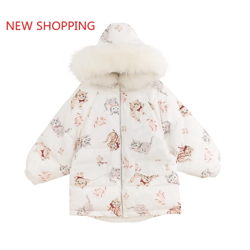 Japanese Sweet Kawaii Cotton Coat Women Winter Plus Velvet Thickening Down Jacket Girl Student Snow Wear Outerwear parkas black