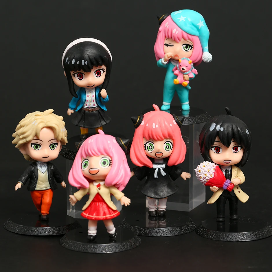 

6 шт. шпион x семья Сумерки Loid Yor Anya формирователь Юри Бриар фигурки модели игрушки для дома настольные украшения набор