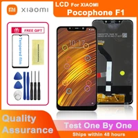 6 18 original lcd display for xiaomi poco f1 lcd touch screen digitizer assembly replaceable parts for pocophone f1 lcd display