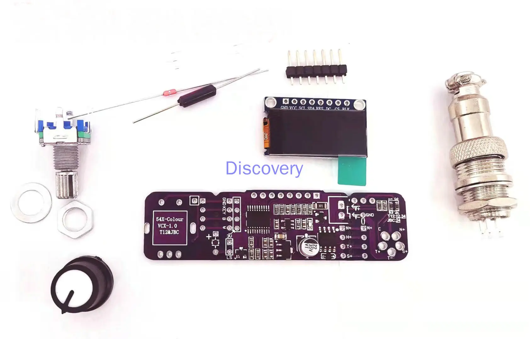 

T12 Control Panel Kit White Soldering Iron Platform Main Board LCD Color Screen High Power Sleep Constant Temperature
