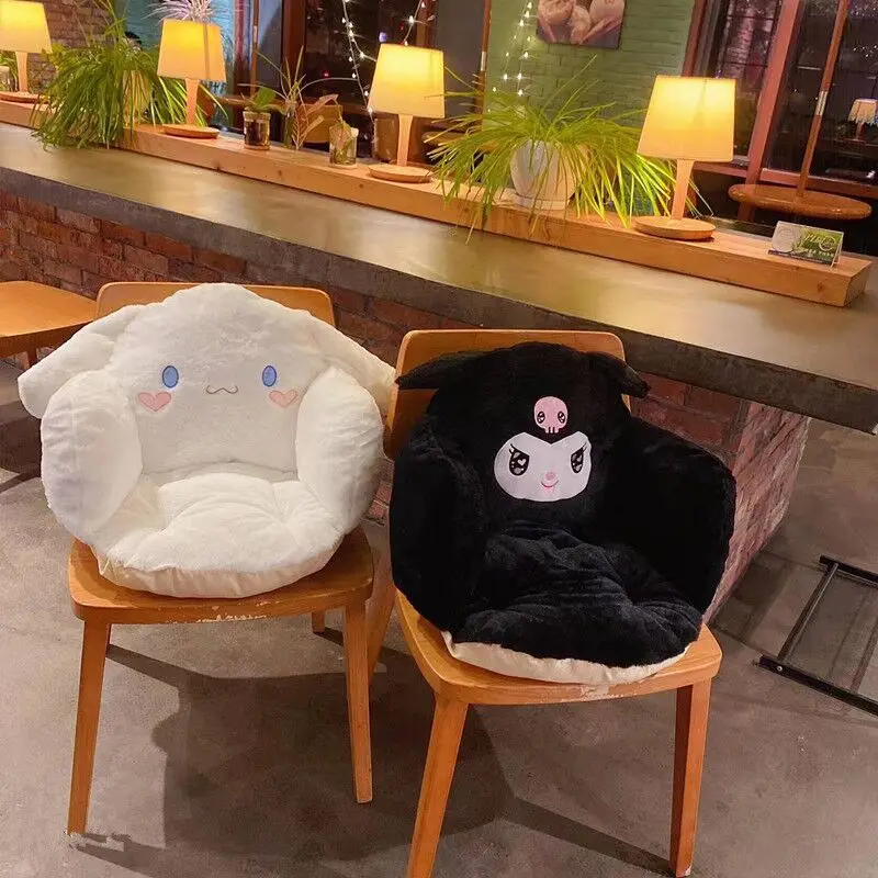 

Kawaii Cinnamoroll Cushion Sanrio Anime Kuromi Cute Cartoon Girly Heart Personality Chair Cushion Toy for Girls