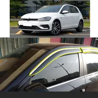 Car Sticker Plastic Window Glass Wind Visor Rain/Sun Guard Vent Parts For VW Volkswagen Golf R-Line 2017-2018 2019 2020 2021