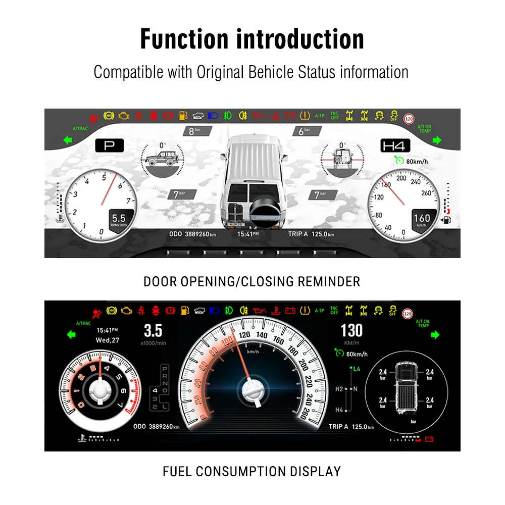 Новый цифровой кластер для Toyota Land Cruiser LC70/71/76/78/79 ЖК-спидометр виртуальный прибор