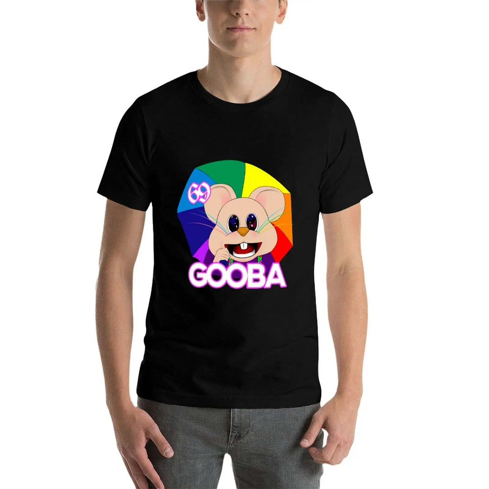 Фото Эмодзи Gooba Mouse Rat, стикер, вдохновленный музыкальным видео Tekashi 6ix9ine. Рождественская повседневная футболка с коротким рукавом №4