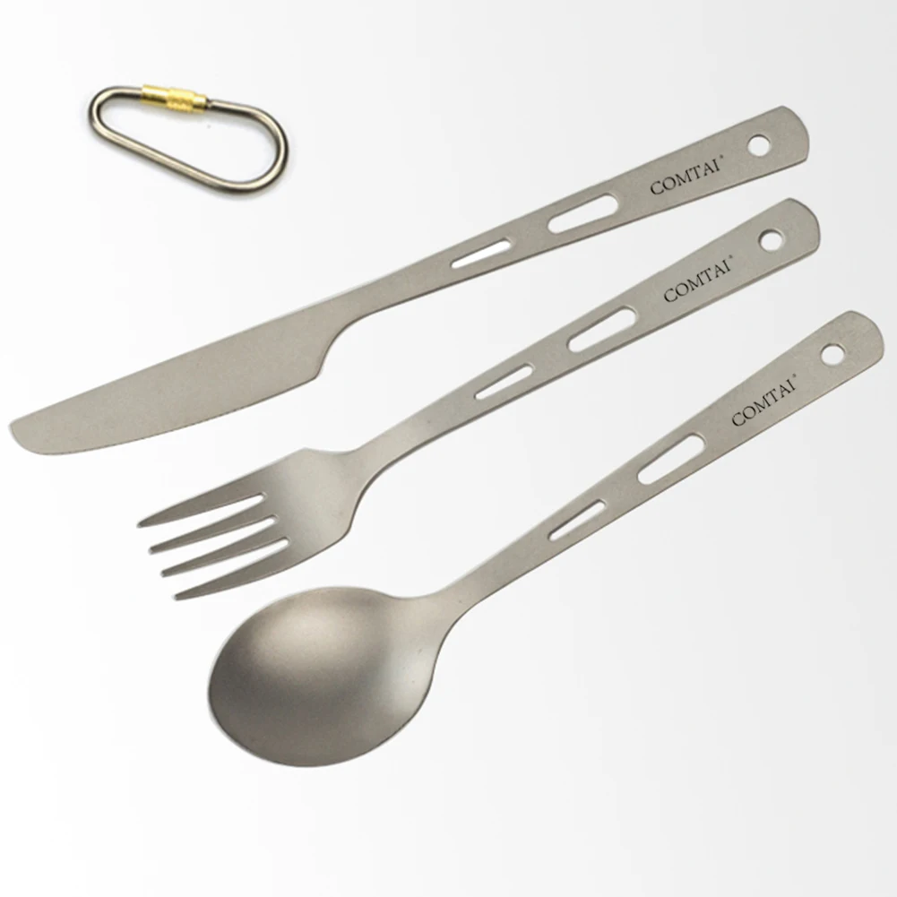 

Practical Quality Cutlery Set Set Functional Professional Spoon Storage Bag Titanium Travel Utensils Anti-rust