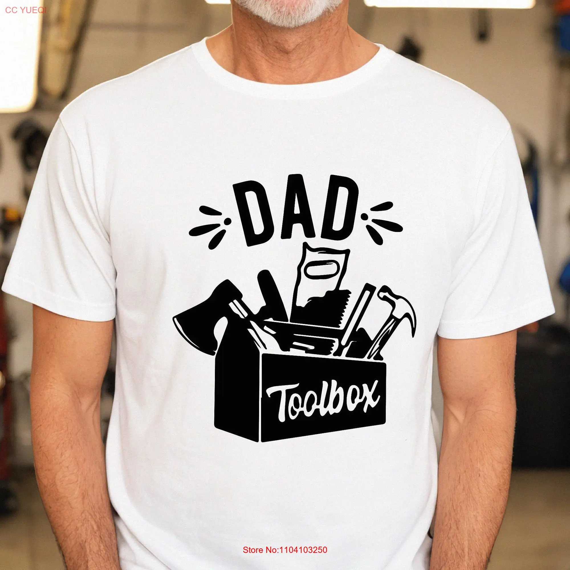 au z narzędziami taty T-shirt okazji Dnia Ojca na najlepszy numer jeden tata długimi lub krótkimi rękawami