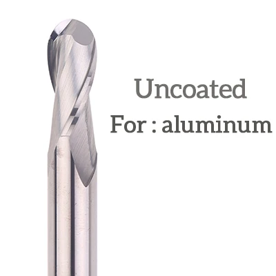 

HRC58 Шаровая концевая фреза из карбида вольфрамовой стали с 2 канавками для стали, алюминия R0.5 R1 R1.5 R2 R3 R4 R5 R6 Концевая фреза с шариковым наконечником