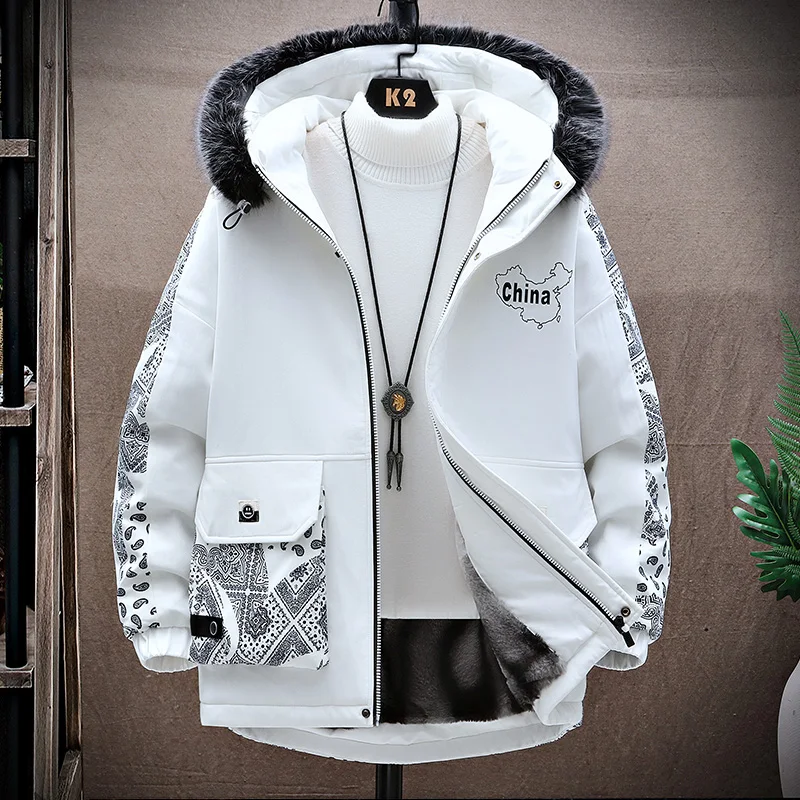 Pai Conquer Fleece Thickened Wool Collar Jacket China Light Fashion New Men's Dress Fit Stereoscopic Cutting