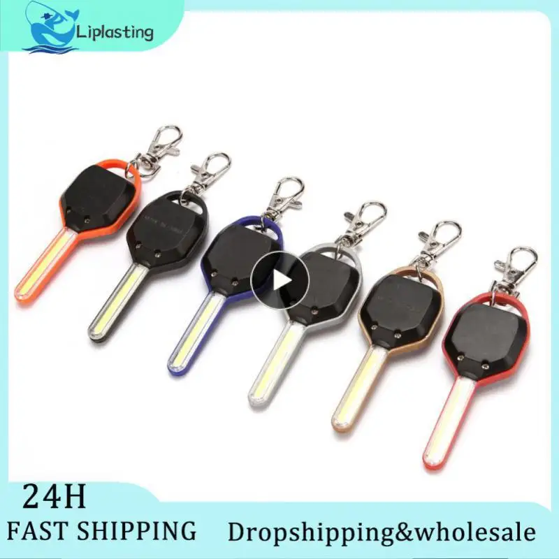 

Led Emergency Light Key Light Mini Switch Button Control Key Ring Keychain Outdoor Hand Light Adjustable Flashlight Torch Lamp