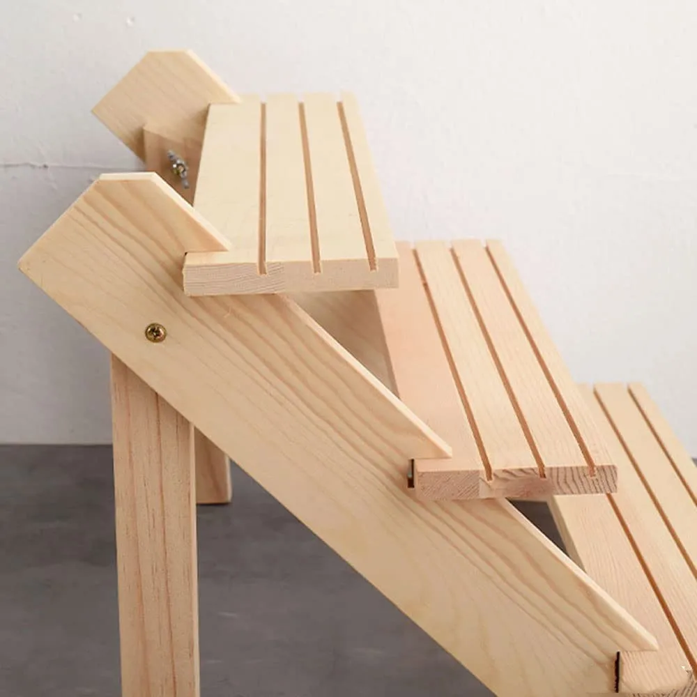 2-Tier Retail Display Rack, Wooden Earring and Ring Display Rack, Storage Rack,Jewelry or Coins（15.6x6.7x3.15 Inch）