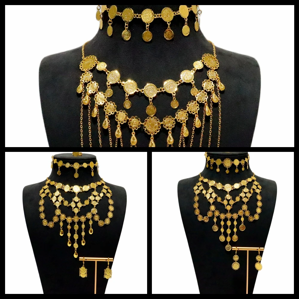 Африканская Ближневосточная Невеста с медным покрытием Подвеска монета