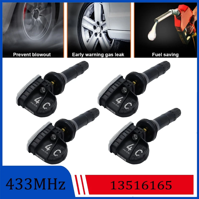 Фото Датчик давления в шинах 13516165 для Cadillac XT4 XT5 XT6 CT6 2016-2020 годов, 433 МГц TPMS, для Buick GMC 13516166, уменьшает износ. №1