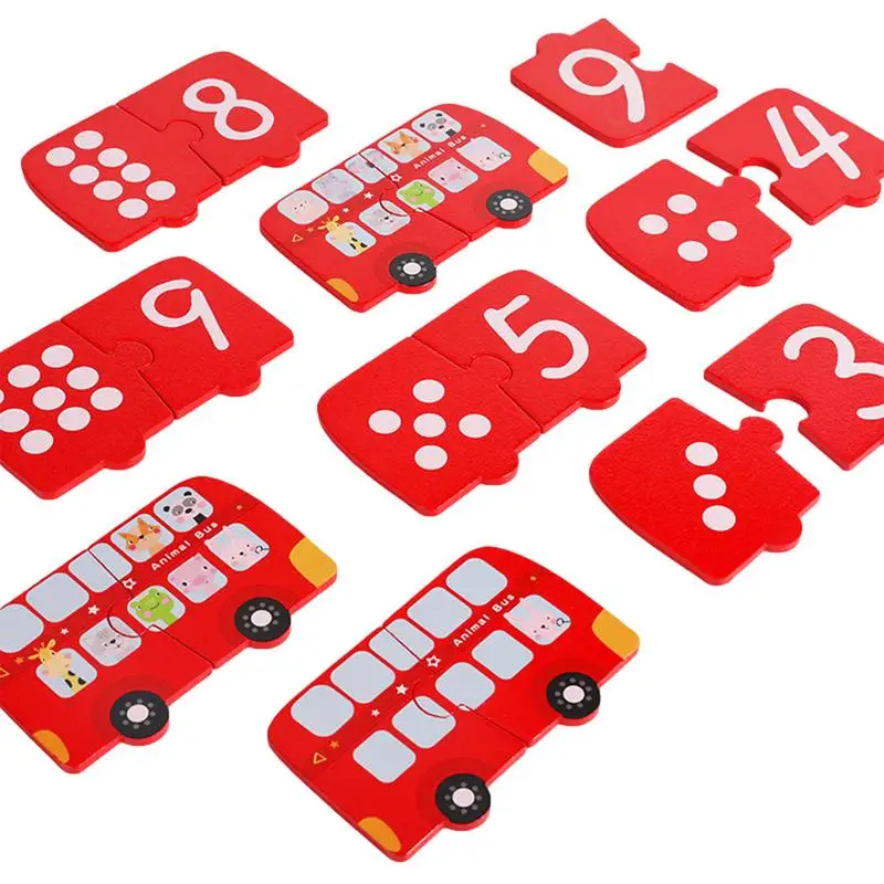 

Number Matching Game Numbers And Images Matching Puzzles Preschool Learning Activities Counting Math Toys For Kids