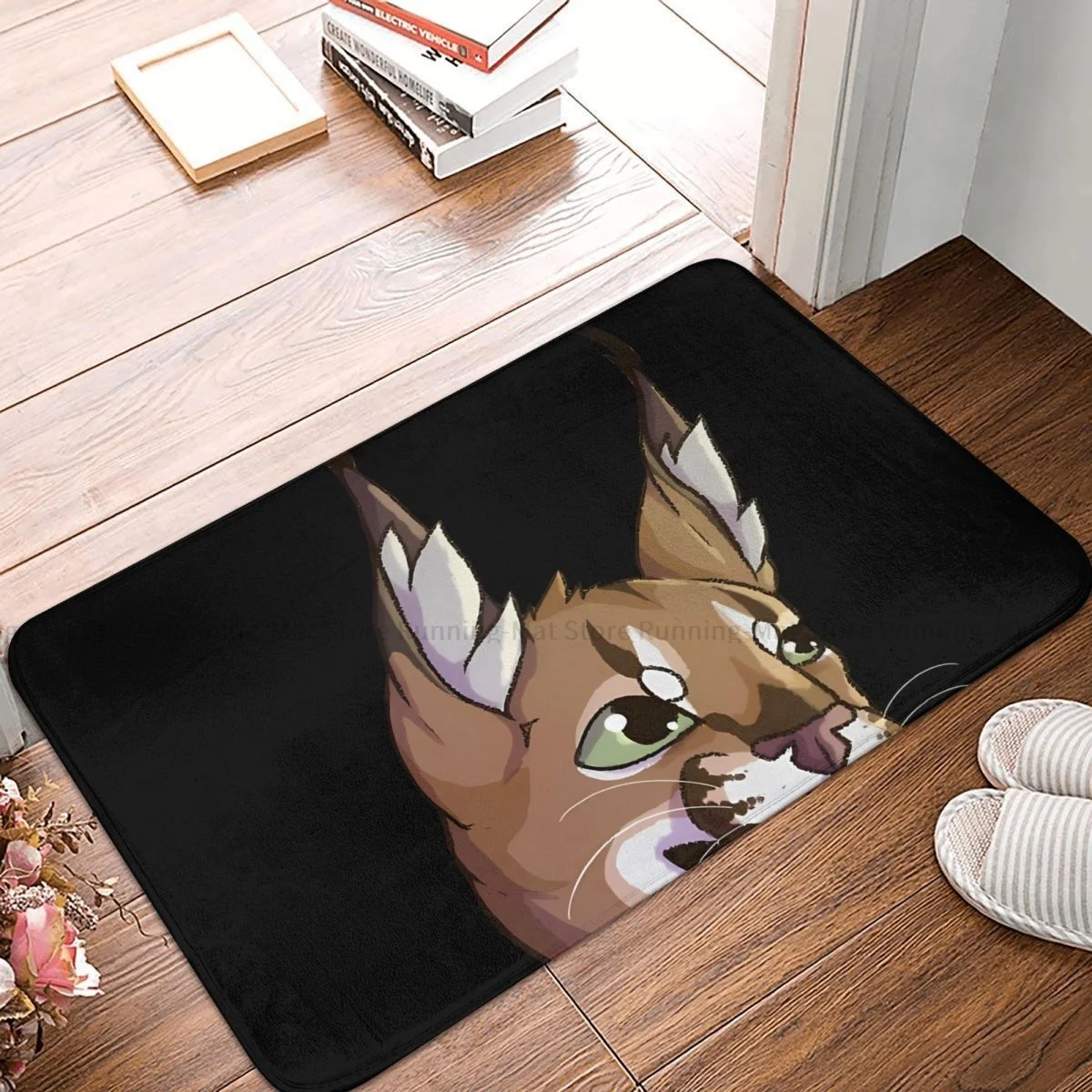 

Big Floppa Anime Non-slip Doormat Bath Mat Meme Hallway Carpet Welcome Rug Indoor Decor