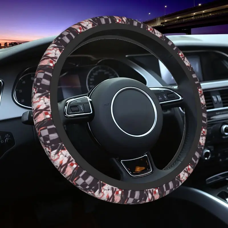 

37-38cm Tanjiro Nezuko Demon Slayer Auto Car Steering Wheel Cover Anime 14.5-15 Inch Steering Wheel Protector Fit for Sedan
