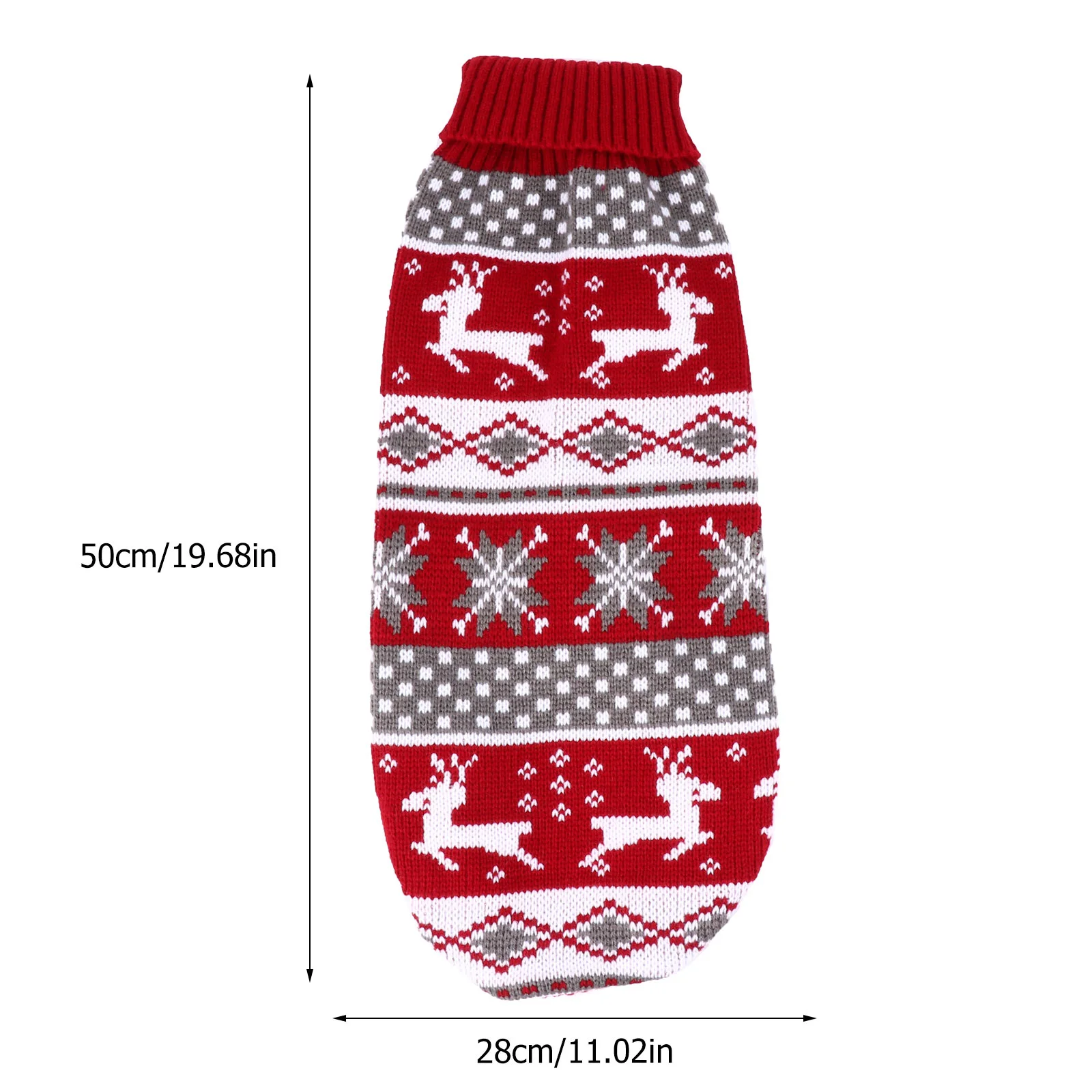 

Christmas Dog Sweater Pet Clothes Hat Knit Santa Reindeer Costume Outfit Ugly