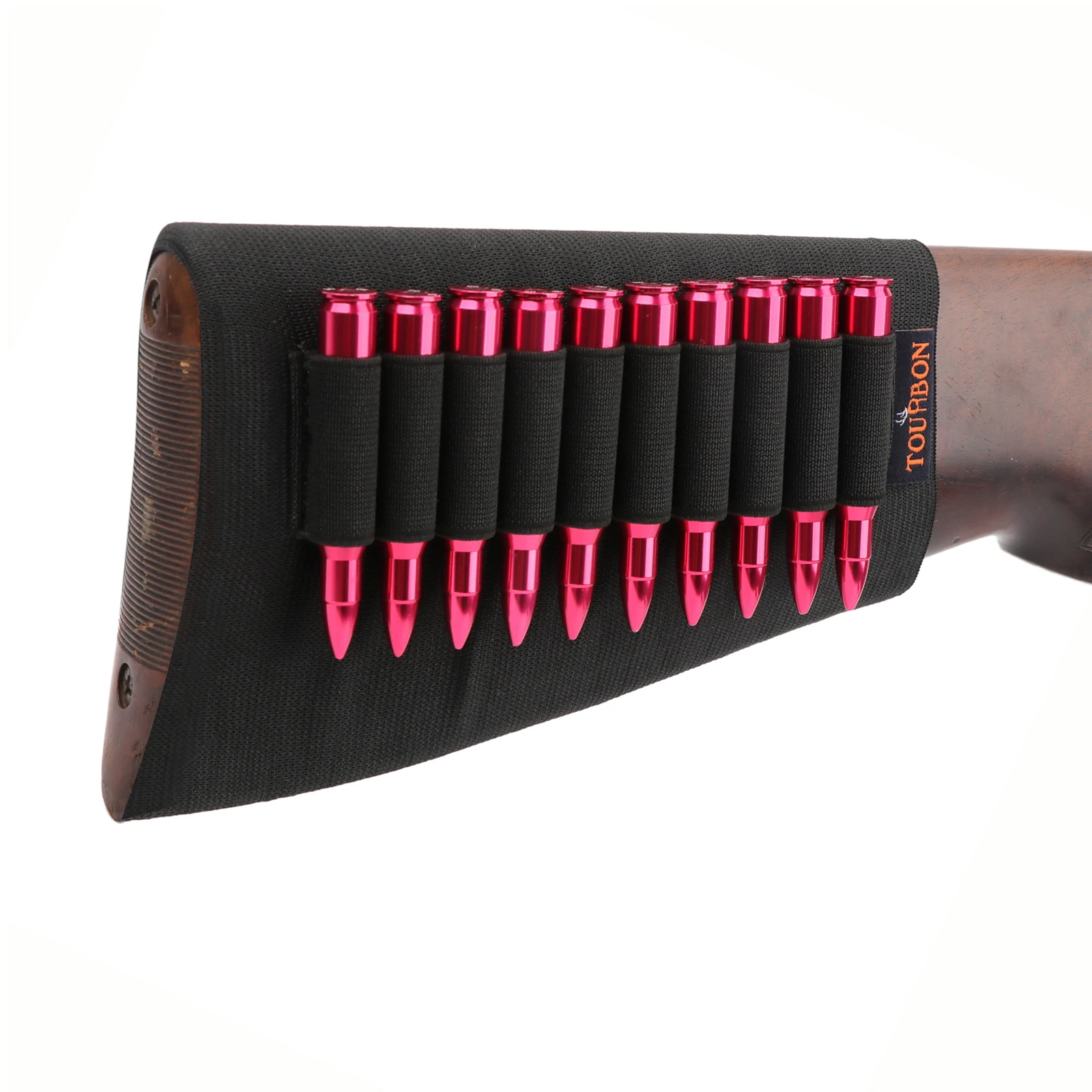 

Tourbon Tactical Hunting Rifle Cartridge Buttstock Ammunition Holder Neoprene Ammo Sleeve 30-06,45-70.223.308,300 Win etc.