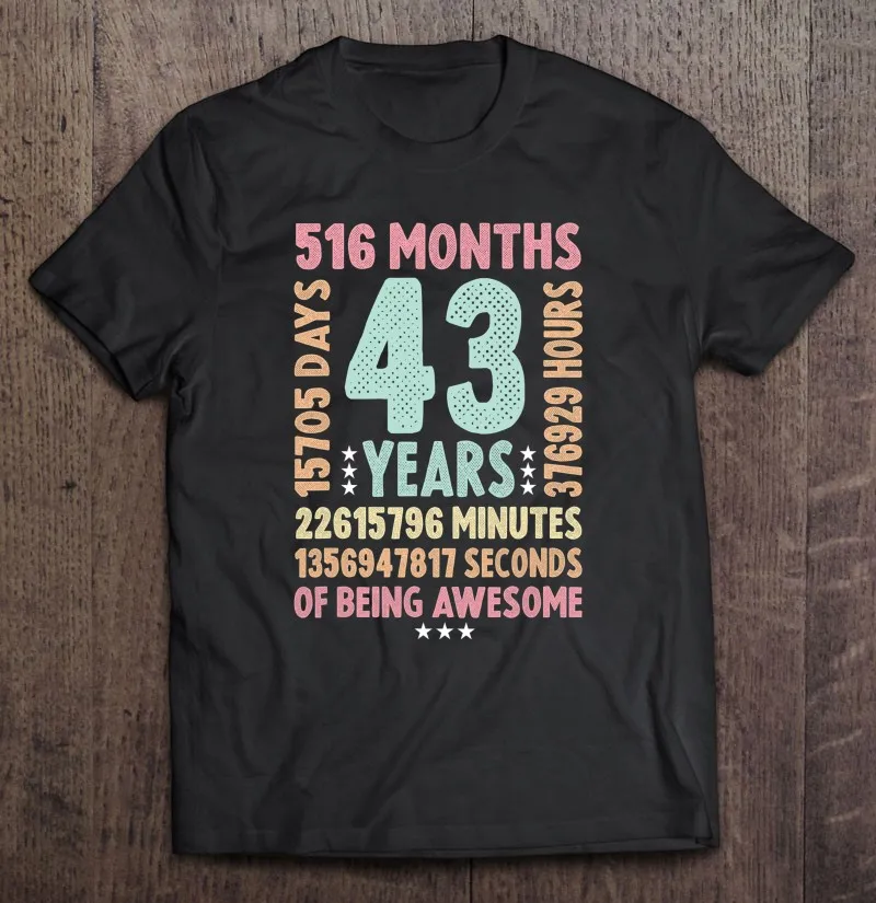 

Футболка Мужская/Женская винтажная в стиле ретро, 43 года