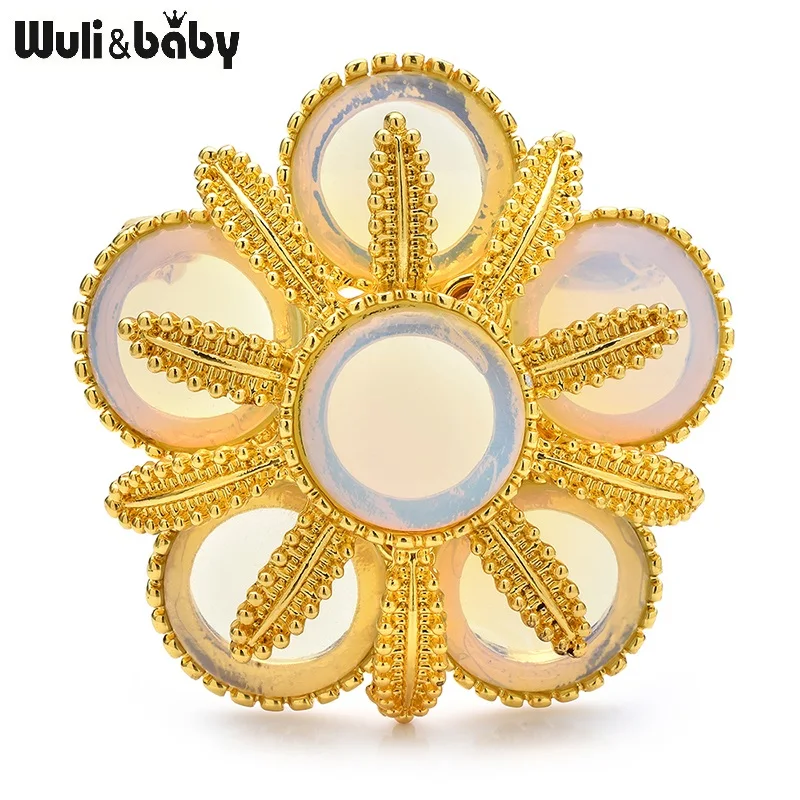 Wuli&ampbaby винтажные броши с цветком золотого цвета для женщин удобная вечерние