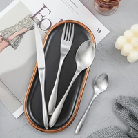 gh 304 stainless steel dutch style brushed silver main table knife fork spoon commercial childrens 4 piece western tableware