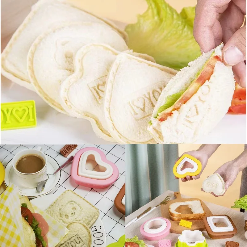 

Sandwich Cutter and Sealer For Kids Lunch Toasted Mold/Mould Decruster Diy Pocket Bread Cutter Lunch Accessories