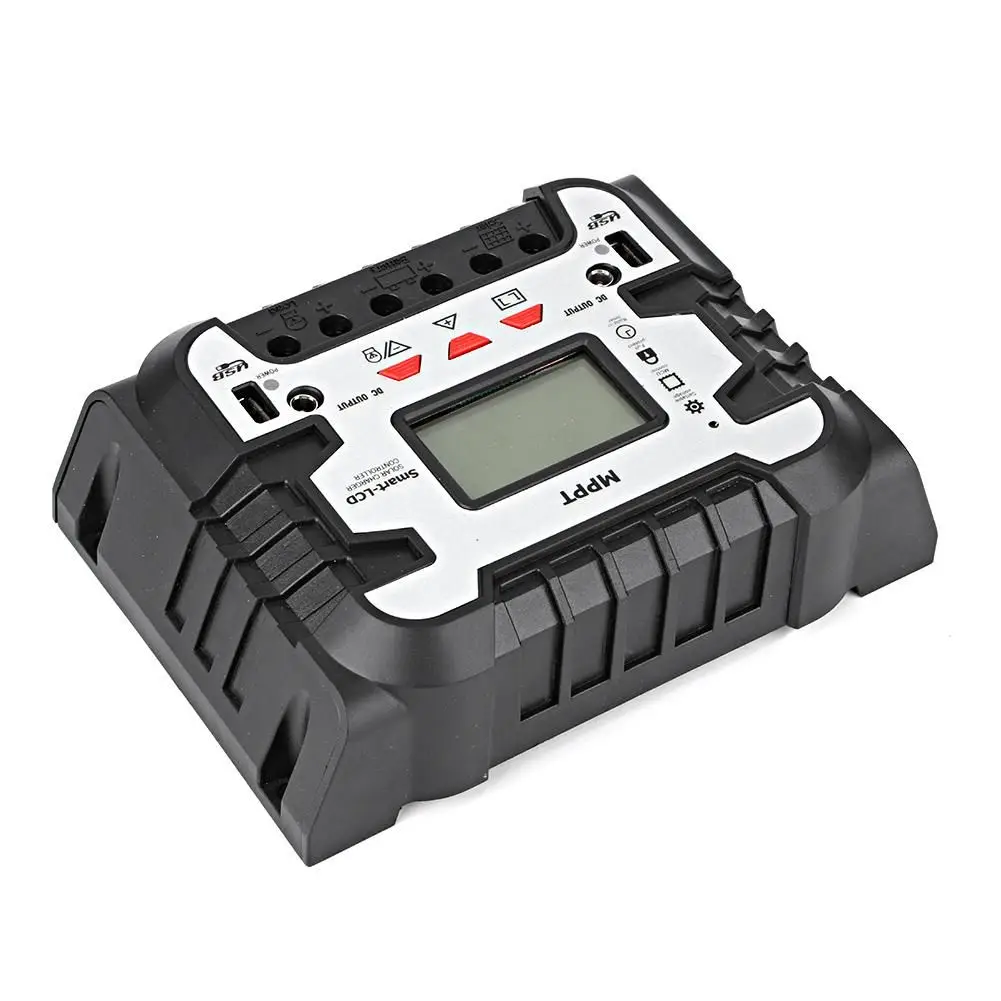 

Контроллер заряда солнечной батареи MPPT двойной USB ЖК-дисплей 2,4 А 12 В 24 В IP32 водонепроницаемый 80 А