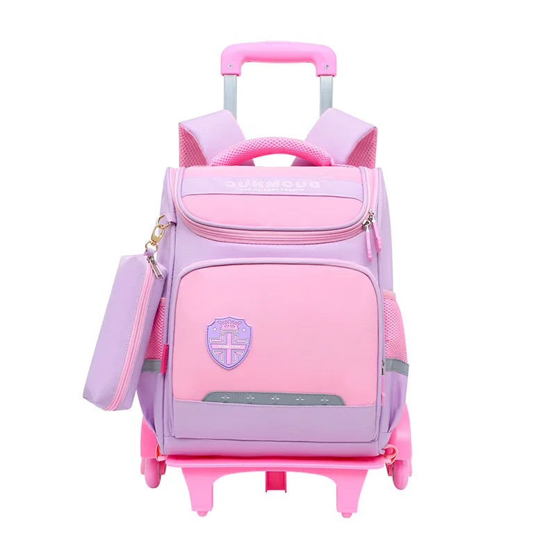 HOT Student School bag Rolling Backpack kids Trolley bag school backpack Can climb stairs wheeled bag Children Trolley backpack