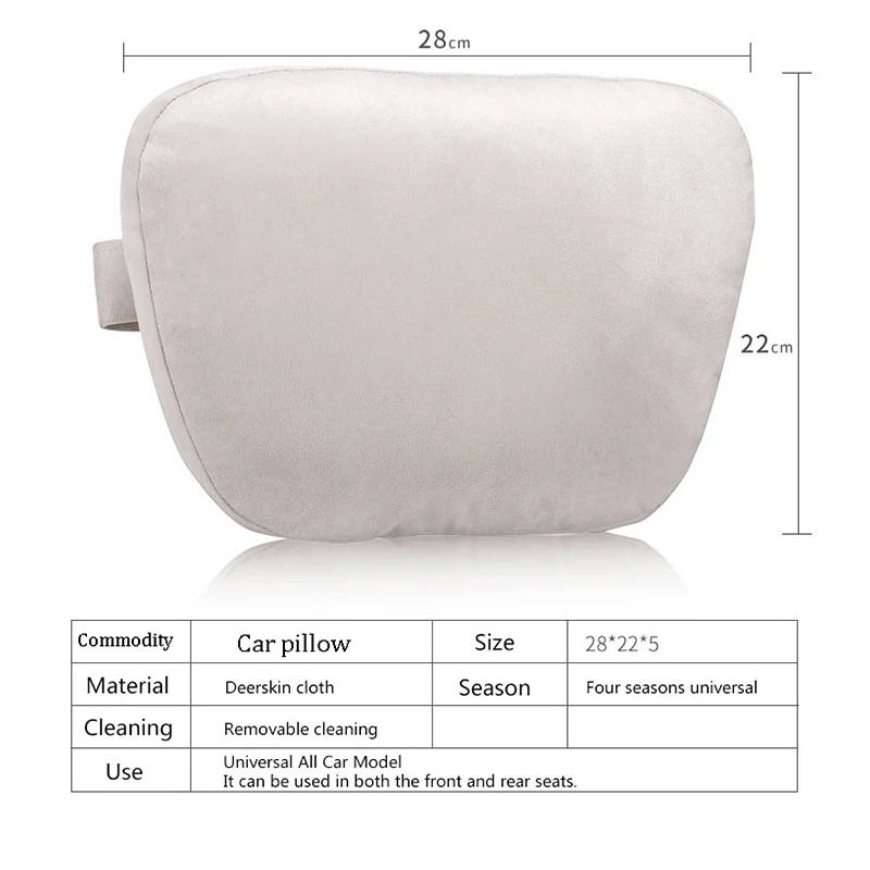 Высококачественная Автомобильная подушка для шеи на подголовник замшевая ткань