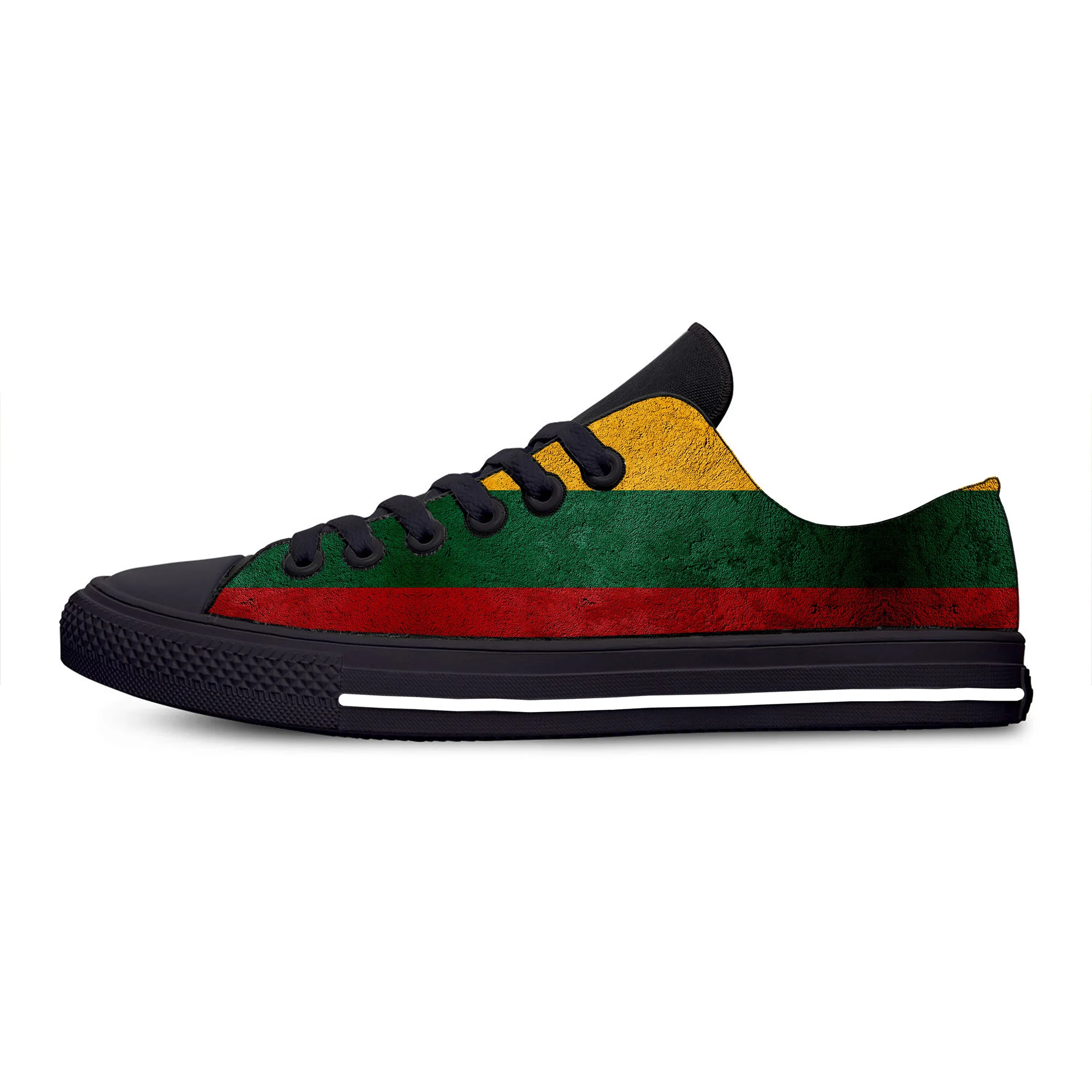 

Lithuania Lithuanian Flag Patriotic Pride Fashion Casual Cloth Shoes Low Top Lightweight Breathable 3D Print Men Women Sneakers