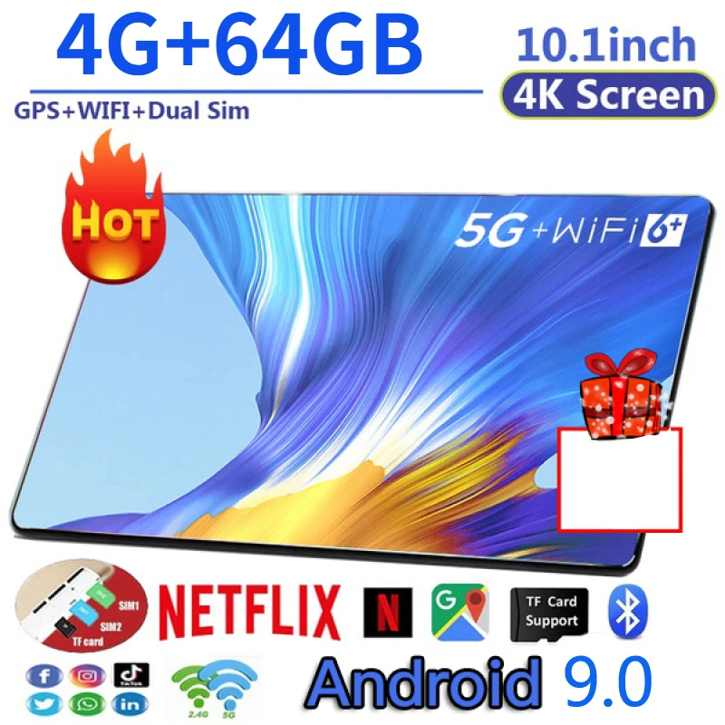 2023   10, 1      SIM- 4G   WIFI Android 9, 0   4G RAM  64GB ROM 