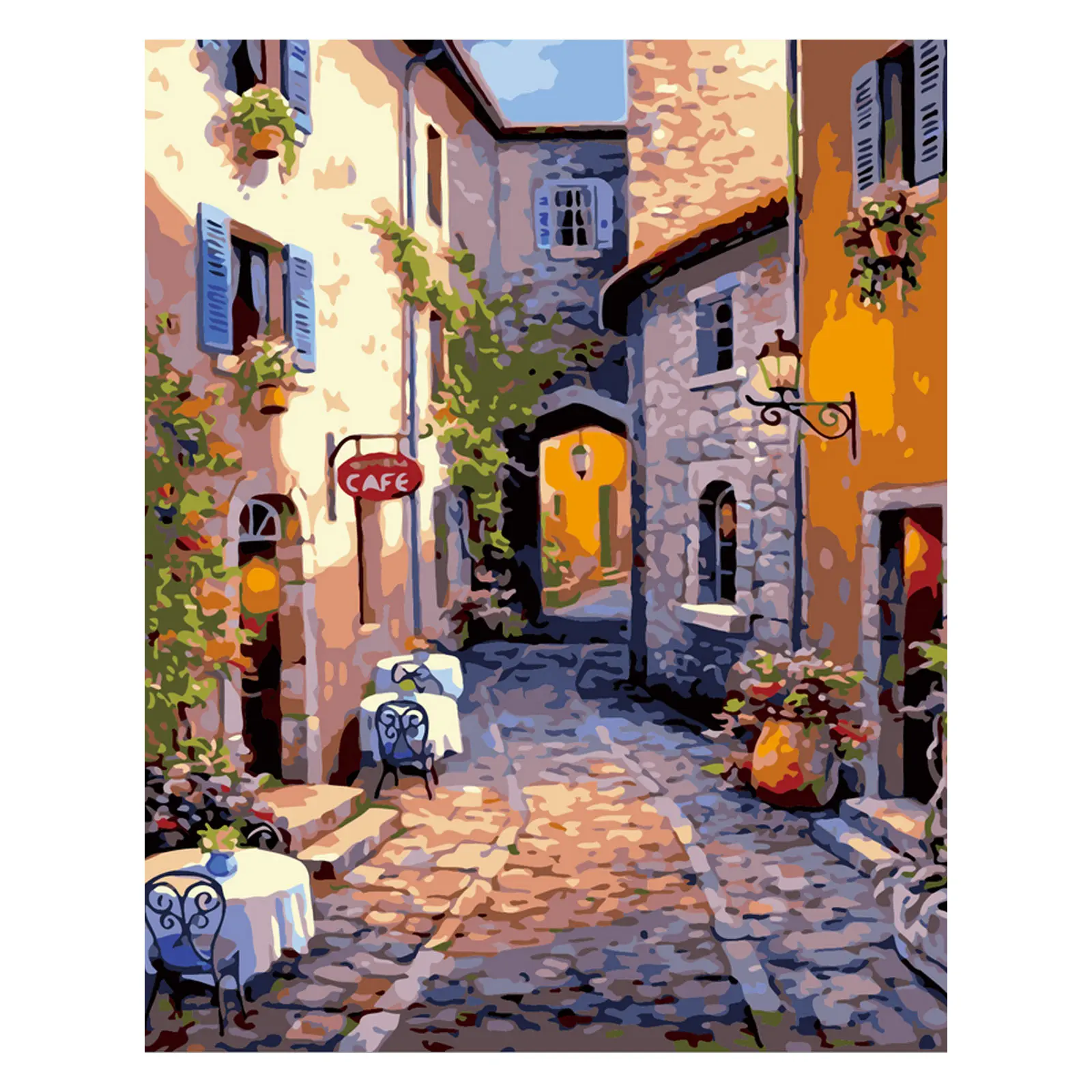 

DIY Oil Painting Kit Landscape Scenery Paint by Number Canvas without Frame for Kids Adults Beginners Gift indoor Wall Decor