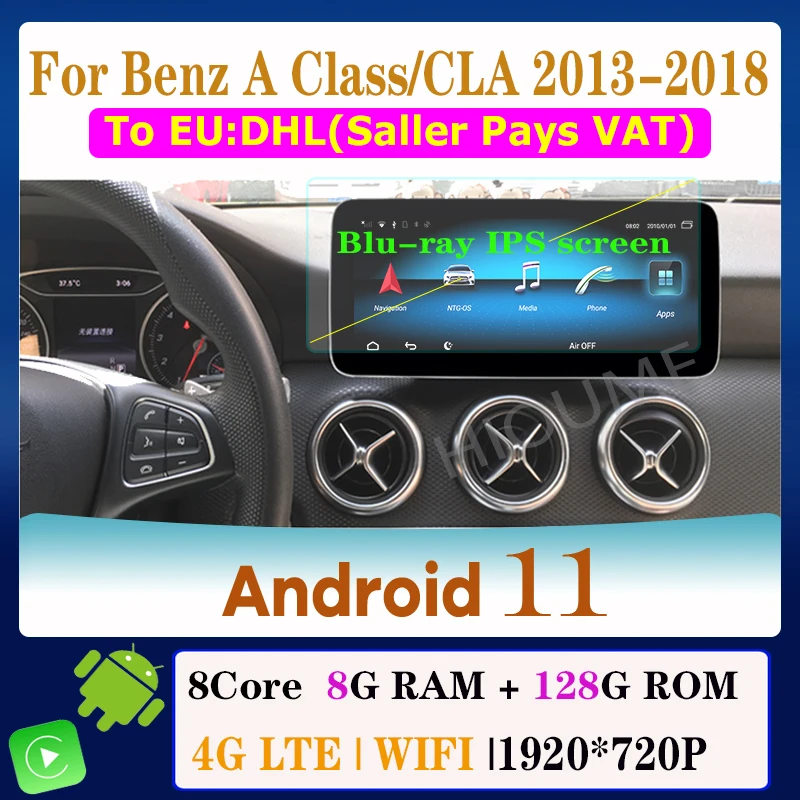 

10.25"/12.5" Android 11 8+128G GPS Nagation Player for Mercedes Benz A-Class W176 GLA-Class X156 Benz CLA-Class C117 2012-2018