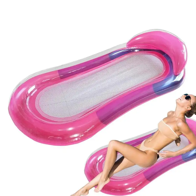 

Pool Float Lounger Floating Pool Chair With Headrest Inflatable Tanning Pool Floats Adults Size For Swimming Pool Beach Lake