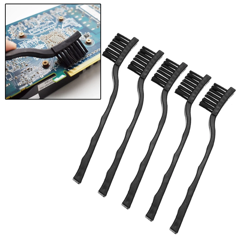 

5x Anti Static ESD Cleaning Brush Dust Removal Brush Non Slip Handle 170mm Electronic Component Repair Cleaning Brush For Mobile