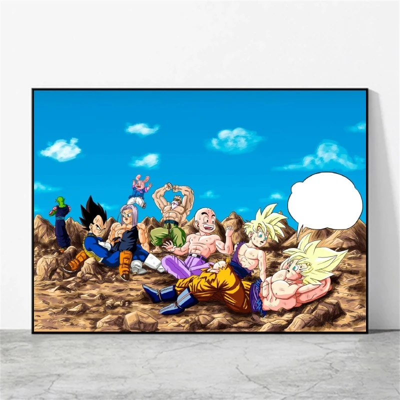 

Poster and Painting Anime Dragon Ball Z Super Saiya Goku Kuririn Hd Picture Suitable for Children Room Christmas Decoration