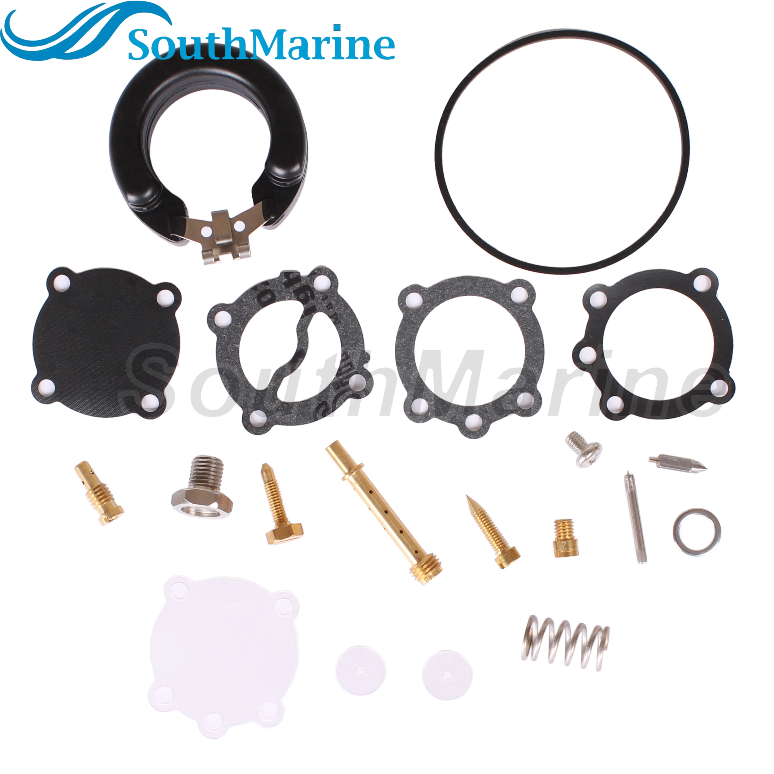 Фото Подвесной мотор 13200-93912 15170-93911 Ремкомплект карбюратора для Suzuki DT9.9 DT15 9.9HP 15HP Лодочный двигатель 13200-91D22 Карбюратор №2
