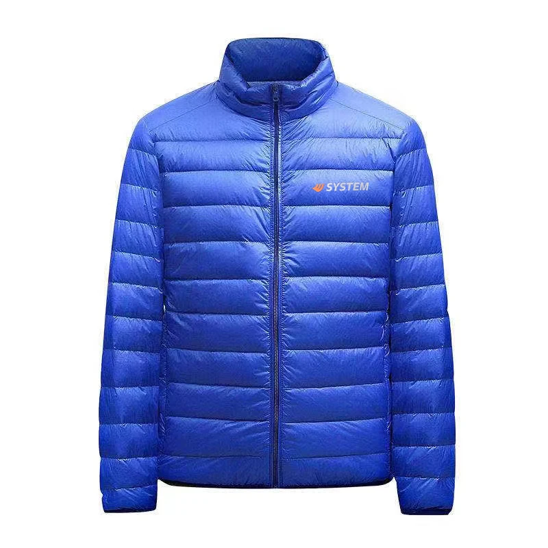 2022 fashion brand SYSTEM men's down jacket jacket zipper windproof warm thickened cardigan stand collar down jacket winter