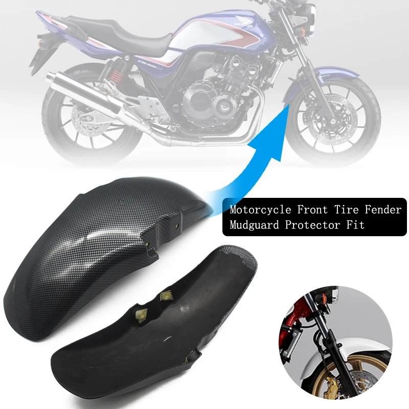

CB 400 Переднее крыло, передняя шина, обтекатель, брызговик из углеродного волокна, подходит для Honda JADE VTR250 CB 1 CB400 1992 1998